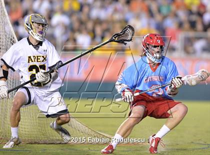 Thumbnail 3 in Charlotte Catholic vs. Apex (NCHSAA 4A Final) photogallery.