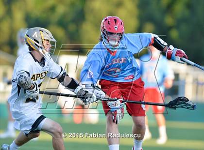 Thumbnail 3 in Charlotte Catholic vs. Apex (NCHSAA 4A Final) photogallery.
