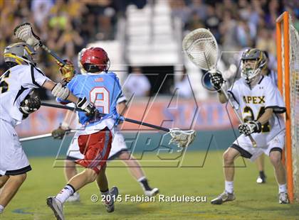 Thumbnail 3 in Charlotte Catholic vs. Apex (NCHSAA 4A Final) photogallery.