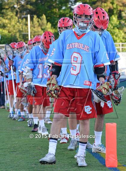 Thumbnail 1 in Charlotte Catholic vs. Apex (NCHSAA 4A Final) photogallery.