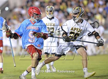 Thumbnail 3 in Charlotte Catholic vs. Apex (NCHSAA 4A Final) photogallery.