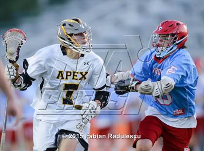 Thumbnail 3 in Charlotte Catholic vs. Apex (NCHSAA 4A Final) photogallery.