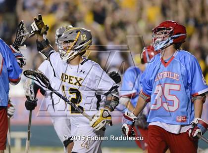 Thumbnail 2 in Charlotte Catholic vs. Apex (NCHSAA 4A Final) photogallery.