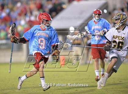 Thumbnail 2 in Charlotte Catholic vs. Apex (NCHSAA 4A Final) photogallery.