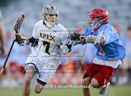 Thumbnail 2 in Charlotte Catholic vs. Apex (NCHSAA 4A Final) photogallery.