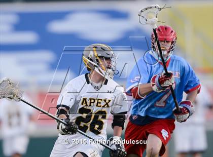Thumbnail 3 in Charlotte Catholic vs. Apex (NCHSAA 4A Final) photogallery.