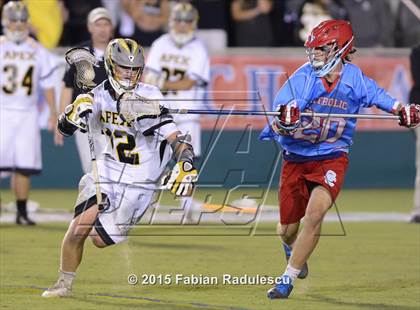 Thumbnail 1 in Charlotte Catholic vs. Apex (NCHSAA 4A Final) photogallery.