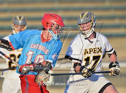 Thumbnail 1 in Charlotte Catholic vs. Apex (NCHSAA 4A Final) photogallery.