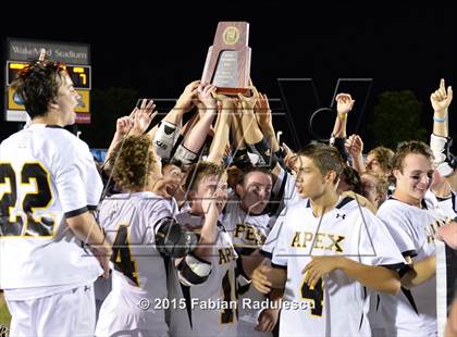 Thumbnail 1 in Charlotte Catholic vs. Apex (NCHSAA 4A Final) photogallery.