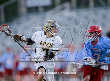Thumbnail 3 in Charlotte Catholic vs. Apex (NCHSAA 4A Final) photogallery.
