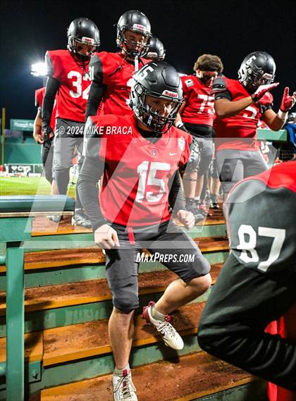 Thumbnail 3 in Swampscott vs Marblehead (High School Football at Fenway Park) photogallery.