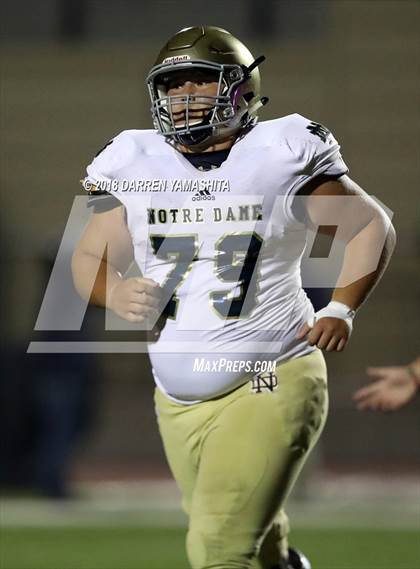 Thumbnail 1 in Notre Dame (SO) @ Saint Francis (Honor Bowl) photogallery.