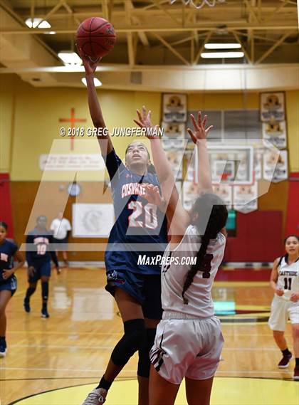 Thumbnail 3 in Cosumnes Oaks vs. Eastside College Prep (Cardinal Newman Classic) photogallery.