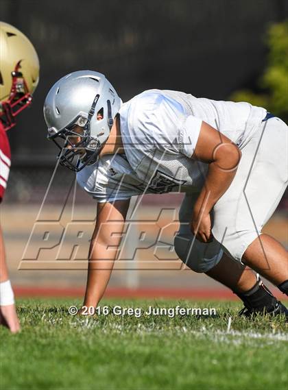 Thumbnail 2 in Justin-Siena @ Cardinal Newman (Scrimmage) photogallery.