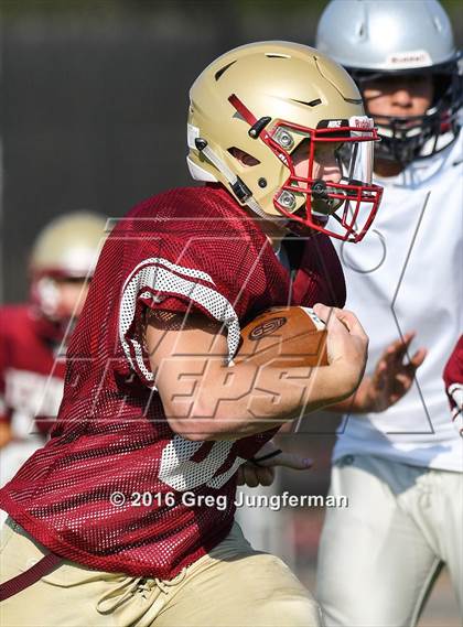Thumbnail 2 in Justin-Siena @ Cardinal Newman (Scrimmage) photogallery.