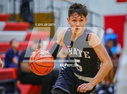 Thumbnail 3 in Onate vs. Goddard (Albuquerque Academy Joe Armijo Basketball Classic) photogallery.
