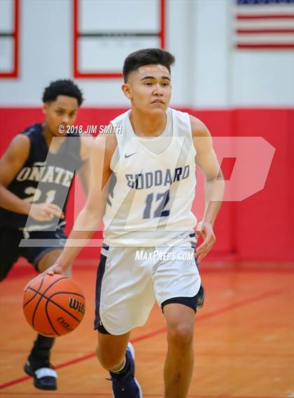 Thumbnail 1 in Onate vs. Goddard (Albuquerque Academy Joe Armijo Basketball Classic) photogallery.