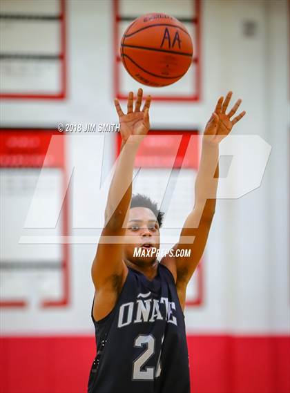 Thumbnail 3 in Onate vs. Goddard (Albuquerque Academy Joe Armijo Basketball Classic) photogallery.