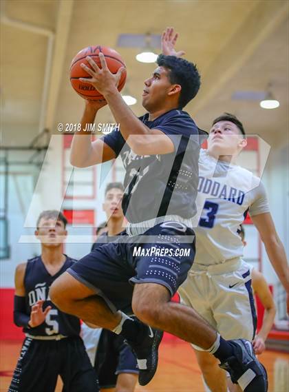 Thumbnail 1 in Onate vs. Goddard (Albuquerque Academy Joe Armijo Basketball Classic) photogallery.