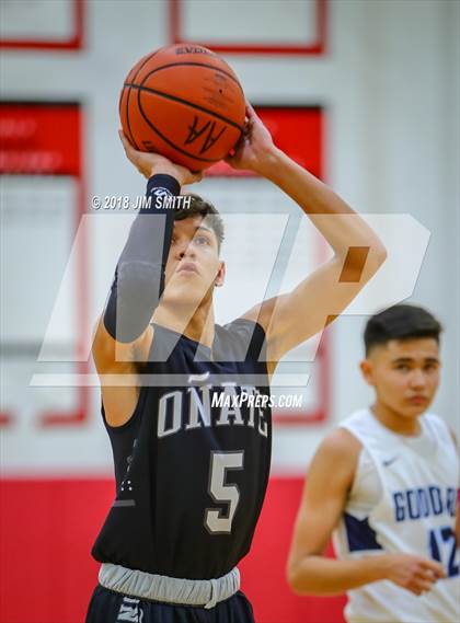 Thumbnail 3 in Onate vs. Goddard (Albuquerque Academy Joe Armijo Basketball Classic) photogallery.