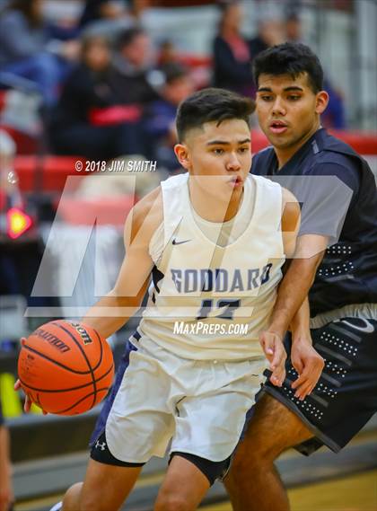 Thumbnail 2 in Onate vs. Goddard (Albuquerque Academy Joe Armijo Basketball Classic) photogallery.