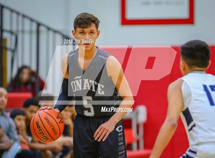 Thumbnail 1 in Onate vs. Goddard (Albuquerque Academy Joe Armijo Basketball Classic) photogallery.