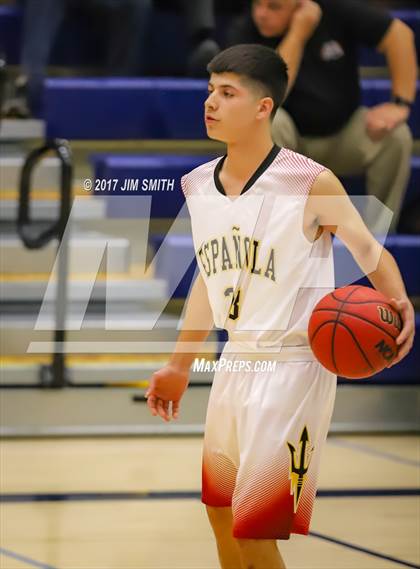 Thumbnail 3 in Onate vs. Espanola Valley (Jalene Berger Allstate Holiday Hoops Classic) photogallery.