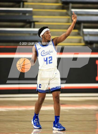 Thumbnail 3 in Campbell Hall vs  Crenshaw (The Beverly Hills Basketball Tournament) photogallery.