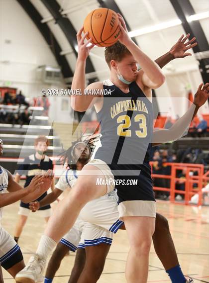 Thumbnail 1 in Campbell Hall vs  Crenshaw (The Beverly Hills Basketball Tournament) photogallery.