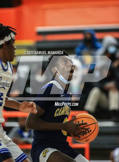 Thumbnail 1 in Campbell Hall vs  Crenshaw (The Beverly Hills Basketball Tournament) photogallery.