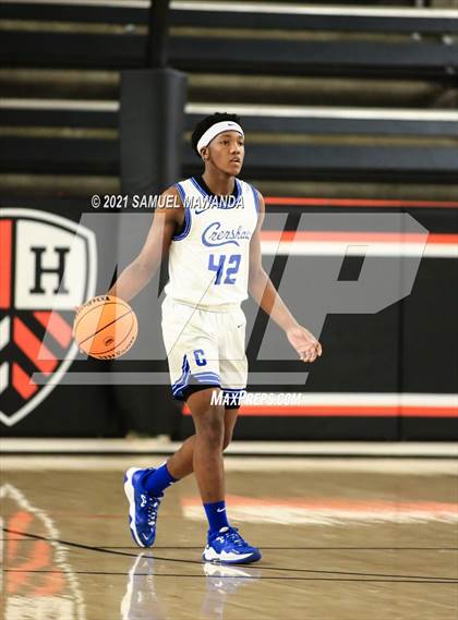 Thumbnail 1 in Campbell Hall vs  Crenshaw (The Beverly Hills Basketball Tournament) photogallery.