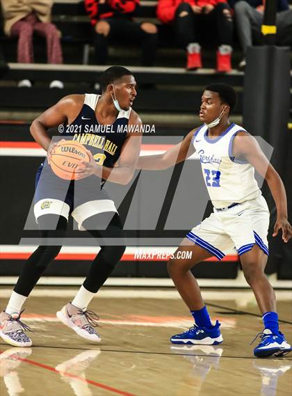 Thumbnail 1 in Campbell Hall vs  Crenshaw (The Beverly Hills Basketball Tournament) photogallery.