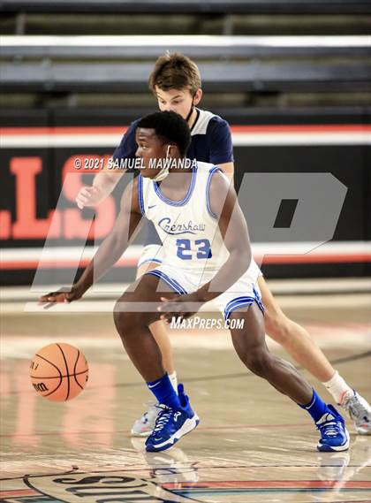 Thumbnail 2 in Campbell Hall vs  Crenshaw (The Beverly Hills Basketball Tournament) photogallery.