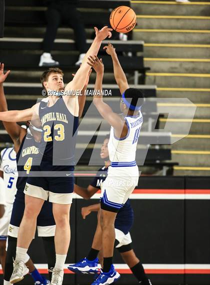 Thumbnail 1 in Campbell Hall vs  Crenshaw (The Beverly Hills Basketball Tournament) photogallery.