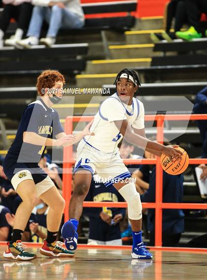 Thumbnail 1 in Campbell Hall vs  Crenshaw (The Beverly Hills Basketball Tournament) photogallery.