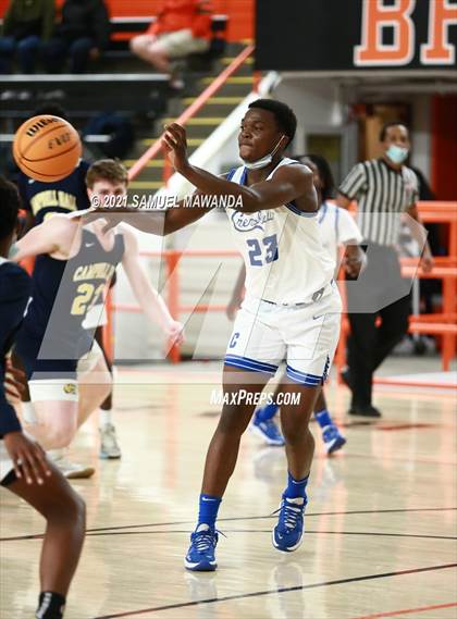 Thumbnail 1 in Campbell Hall vs  Crenshaw (The Beverly Hills Basketball Tournament) photogallery.