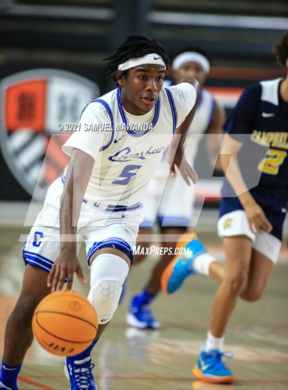 Thumbnail 2 in Campbell Hall vs  Crenshaw (The Beverly Hills Basketball Tournament) photogallery.