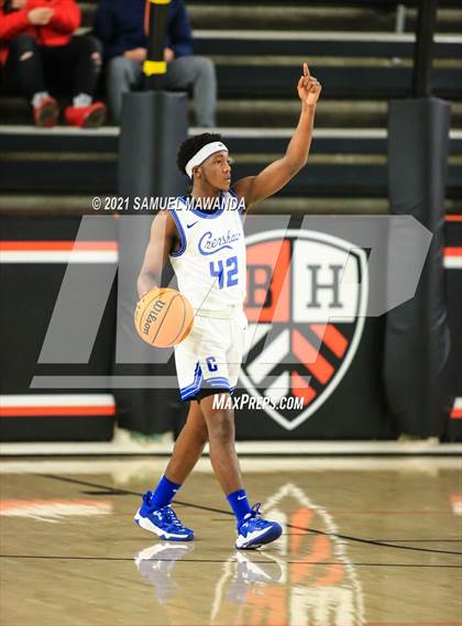 Thumbnail 1 in Campbell Hall vs  Crenshaw (The Beverly Hills Basketball Tournament) photogallery.