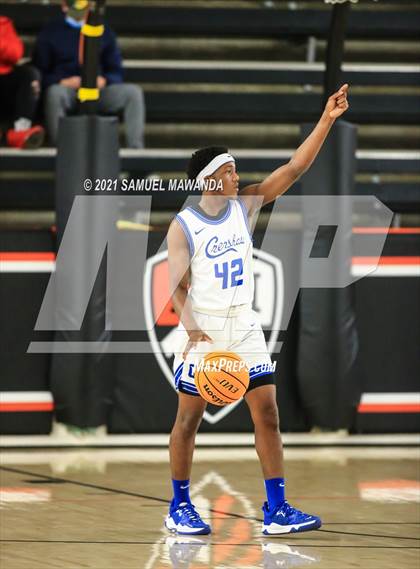 Thumbnail 2 in Campbell Hall vs  Crenshaw (The Beverly Hills Basketball Tournament) photogallery.