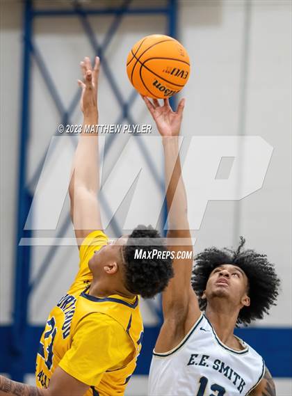 Thumbnail 1 in E.E. Smith vs. Northwood Temple Academy (MLK Dream Jam at Terry Sanford) photogallery.