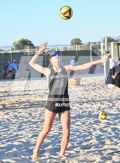 Thumbnail 1 in Queen Creek vs. Millennium (AIA DI Pairs Round 1 Playoff) photogallery.