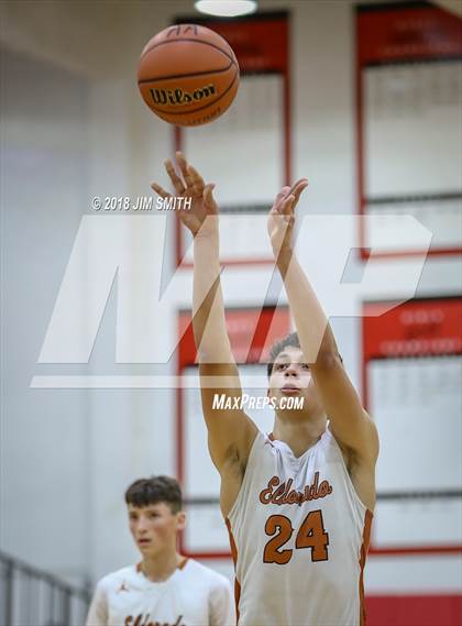 Thumbnail 1 in Onate vs. Eldorado (Albuquerque Academy Joe Armijo Basketball Classic) photogallery.