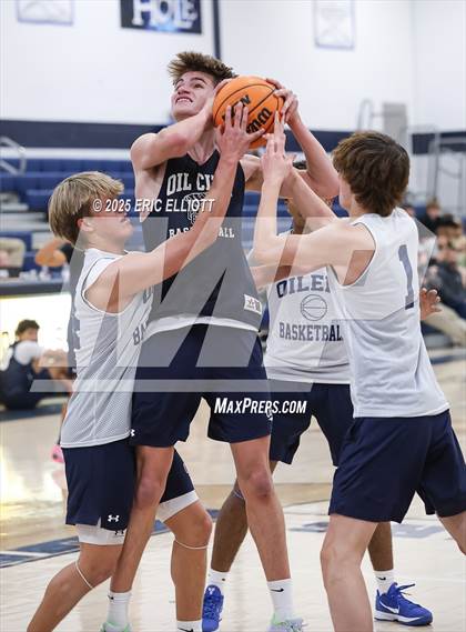 Thumbnail 1 in Oil City (Blue & White Scrimmage) photogallery.