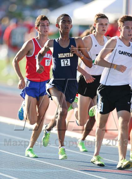 Thumbnail 1 in CIF State Track & Field Championships (Boys 1600m) photogallery.