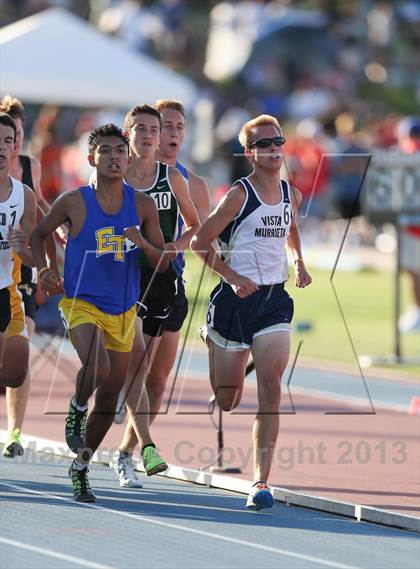 Thumbnail 1 in CIF State Track & Field Championships (Boys 1600m) photogallery.