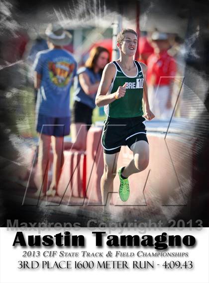 Thumbnail 2 in CIF State Track & Field Championships (Boys 1600m) photogallery.