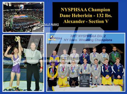 Thumbnail 1 in NYSPHSAA Wrestling Championships (Div.2 - 132 lb. Champ) photogallery.