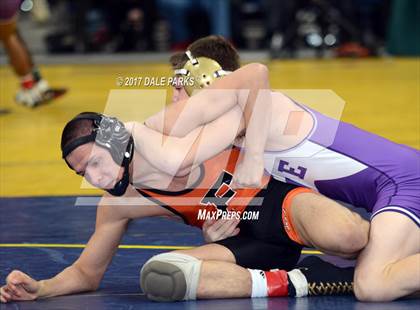 Thumbnail 3 in NYSPHSAA Wrestling Championships (Div.2 - 132 lb. Champ) photogallery.