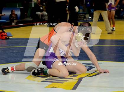 Thumbnail 3 in NYSPHSAA Wrestling Championships (Div.2 - 132 lb. Champ) photogallery.