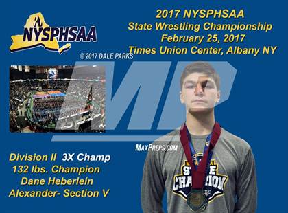 Thumbnail 3 in NYSPHSAA Wrestling Championships (Div.2 - 132 lb. Champ) photogallery.